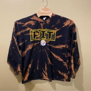 Men’s 2XL NFL Pittsburgh Steelers PIT Fanatics Upcycled Bleached Tie Dye Shirt